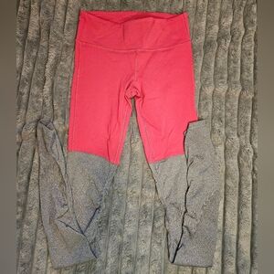 ALO Yoga Women's Godess Leggings - Red and Gray